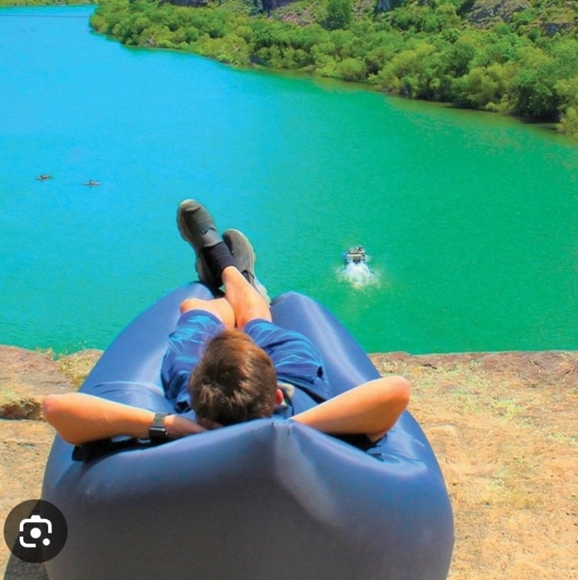 Knapbag NEW pink air inflatable nylon lounger with carrying bag - Picture 1 of 8